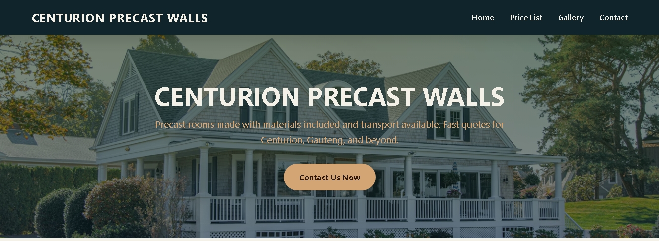 PRECUST BUILDERS Website Screenshot